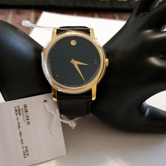 Brand New Movado Men's Watch Classic Black Leather - Picture 2 of 6